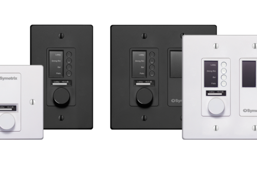 IP and PoE based W-Series remote controllers that employ user-programmable displays for labeling and feedback.