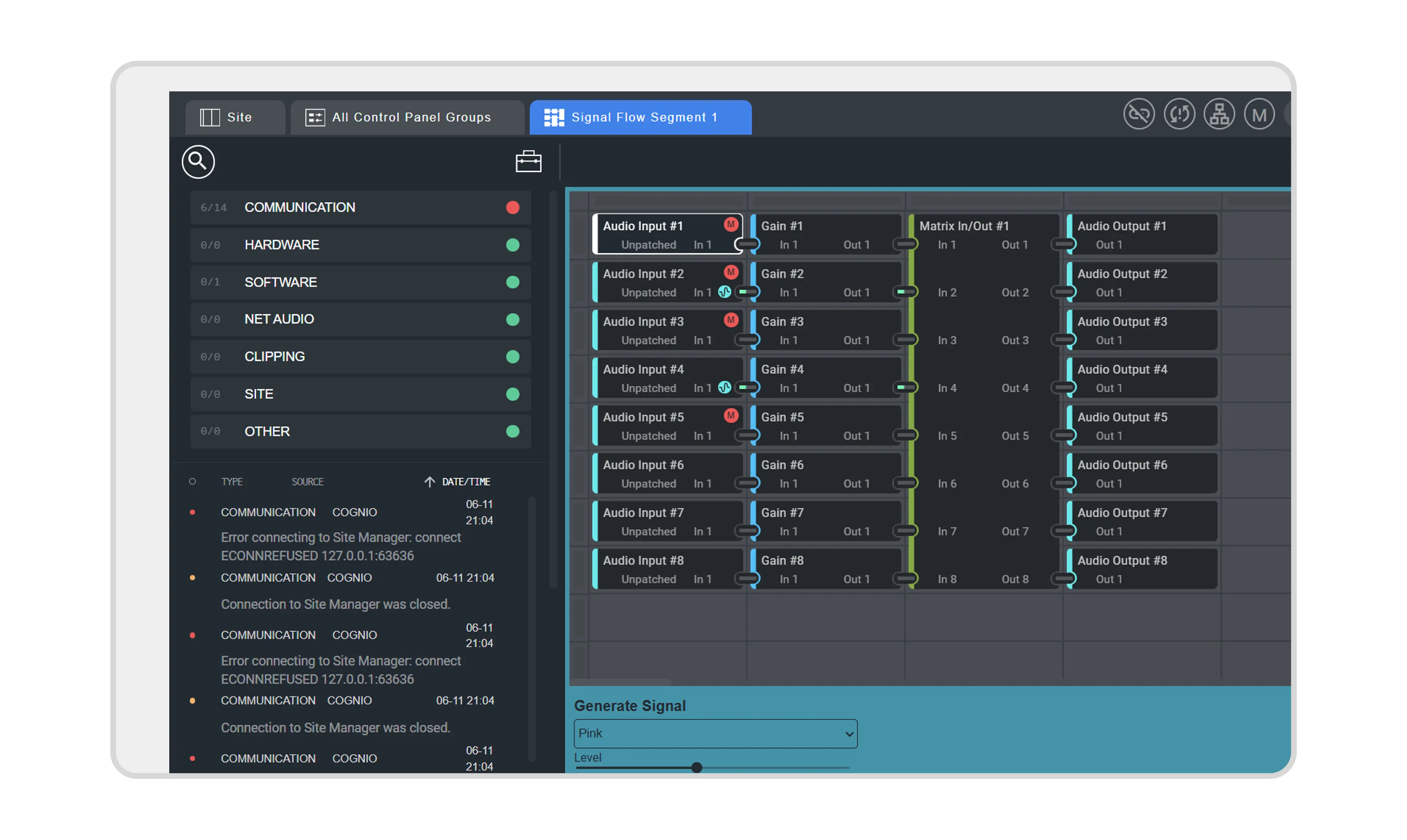 Cognio system operation