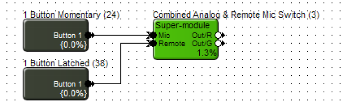 Combined Analog and Remote Mic Switch Super Module 1 4