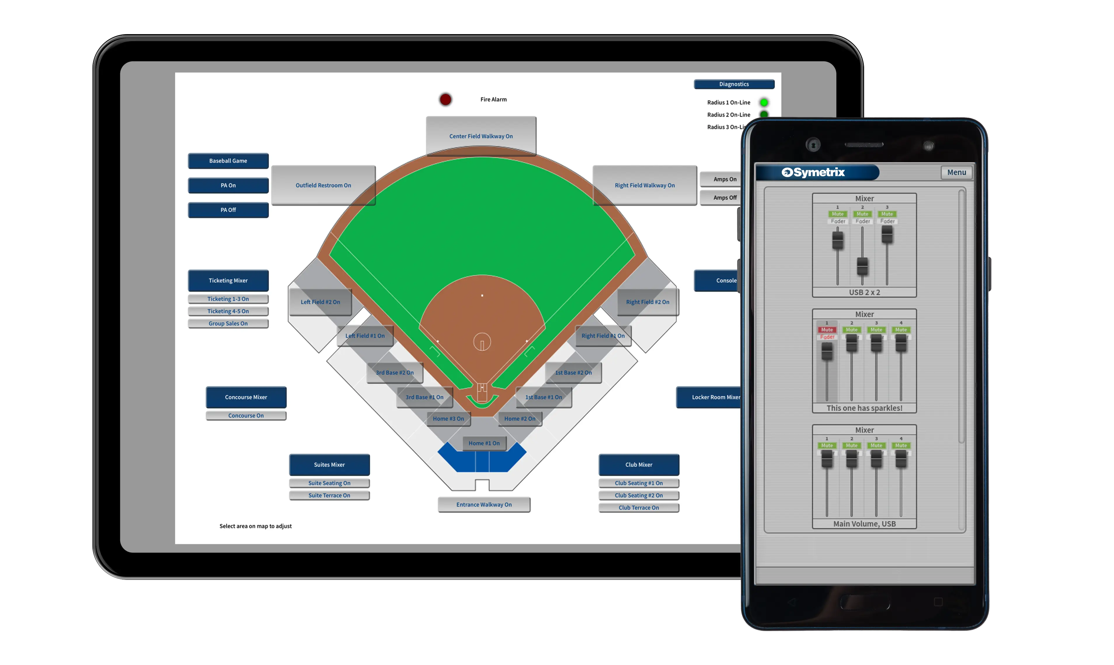 Control Server on Tablet Phone