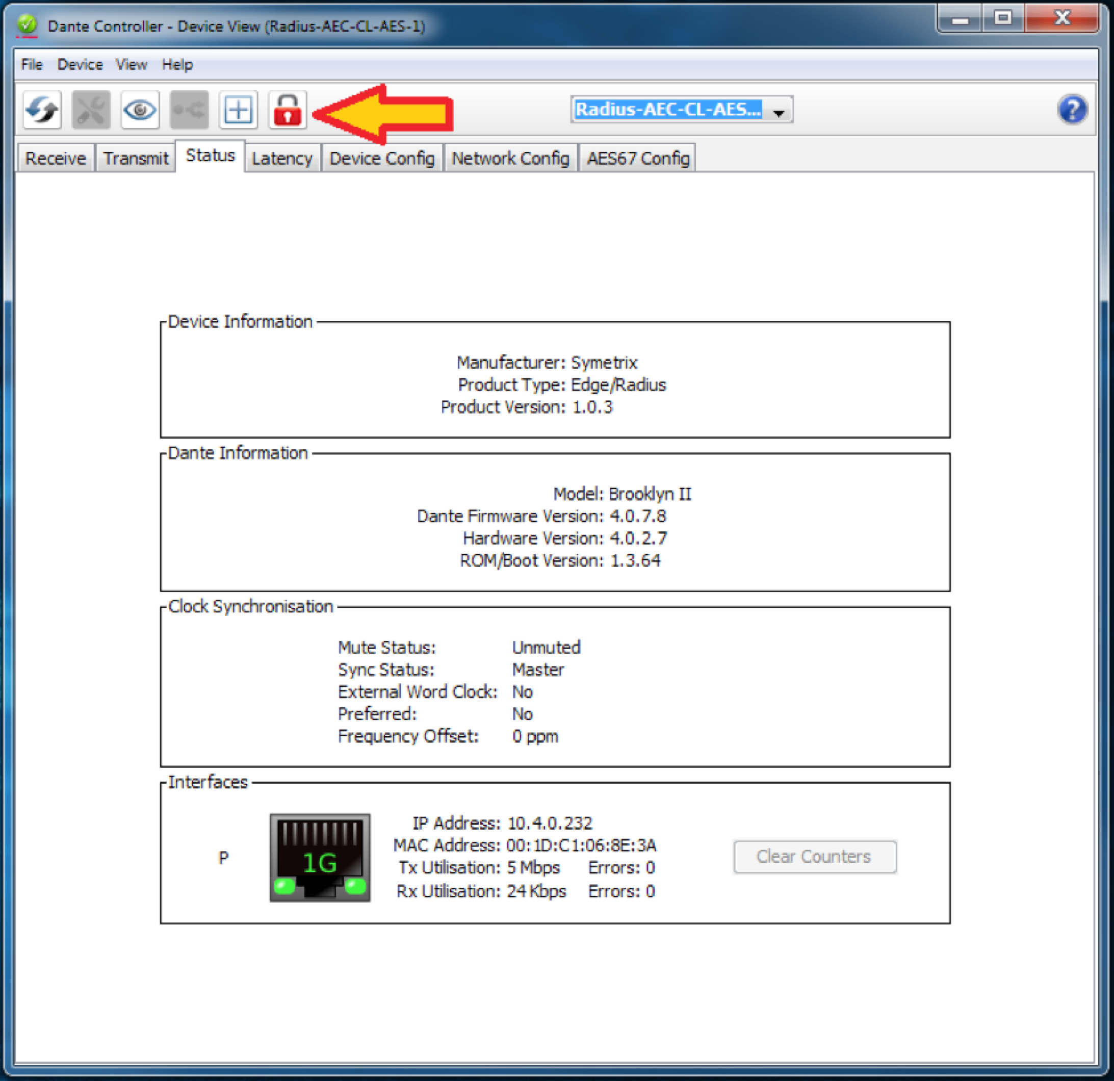 TT Using Dantes Device Lock Feature with Symetrix Dante enabled Hardware v12 11 3 Page 03 Image 0002