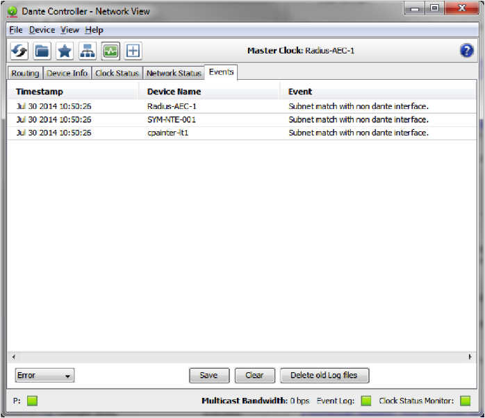 TT Dante Controller Troubleshooting 5 1
