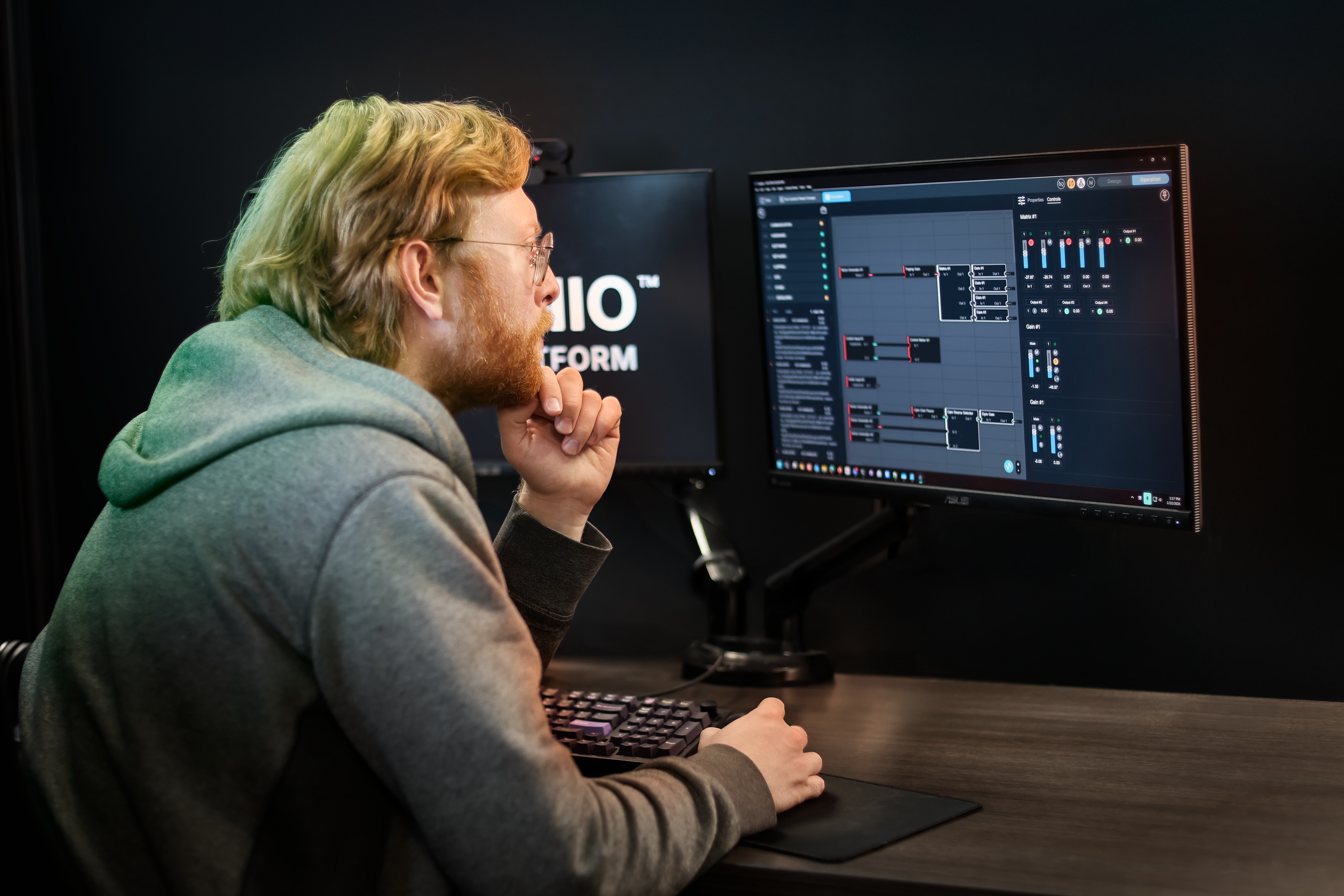 Working with Symetrix COGNIO DesignOps software.