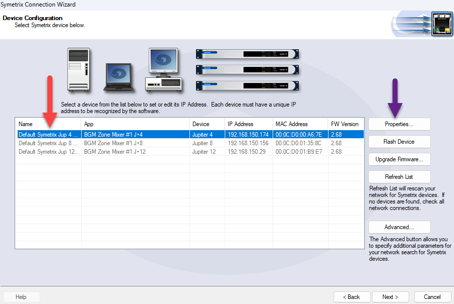 Connection wizard devices