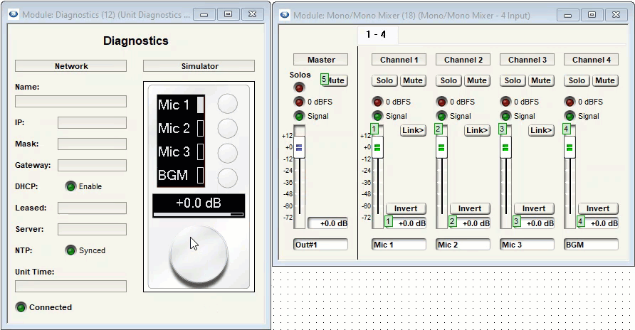 Select and set encoder menu 1
